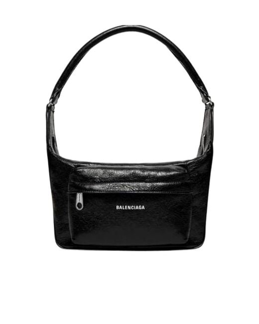 Balenciaga Black Raver Medium Shoulder Bag