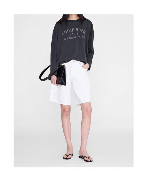 Anine Bing Blue Long-Sleeved T-Shirt
