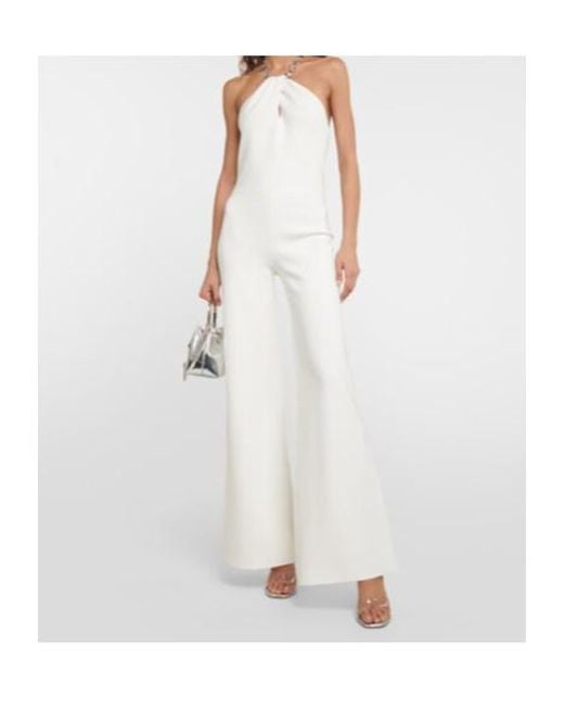 Galvan White Globe Cleopatra Embellished Jumpsuit