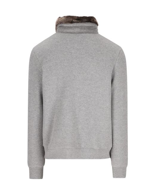Moorer Gray Long-Sleeved Casual Jacket for men