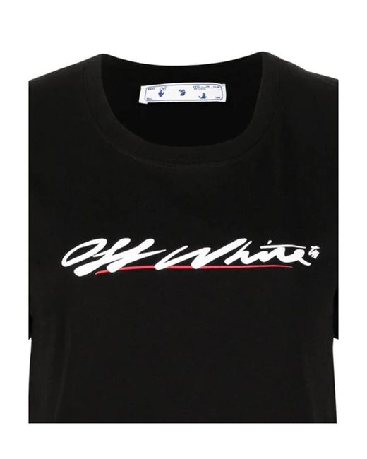 Off-White c/o Virgil Abloh Black Logo-Print T-Shirt
