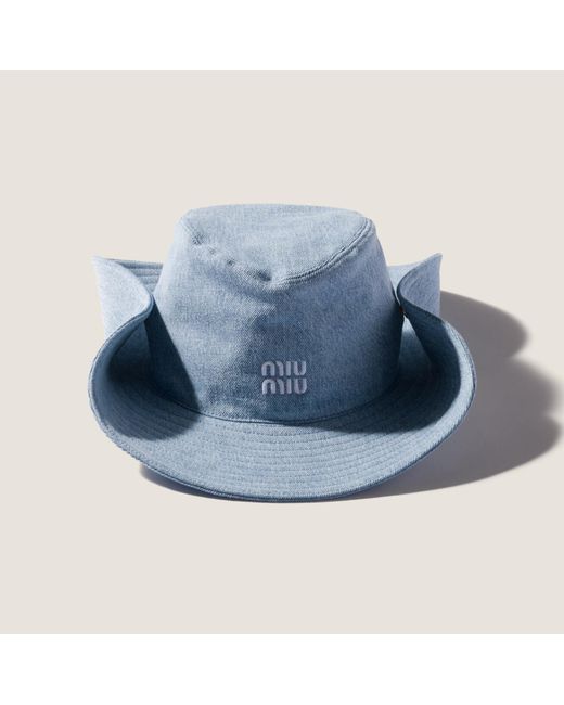 Miu Miu Blue Logo Cowboy Hat