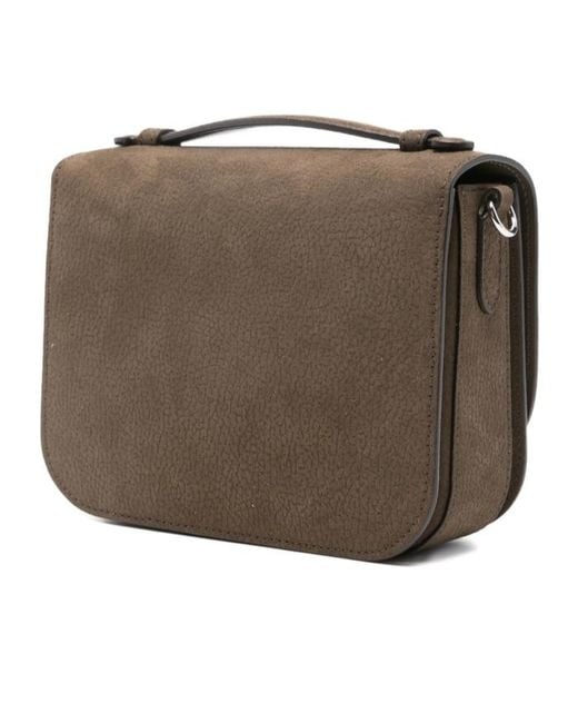 Stella McCartney Brown Flap Shoulder Bag