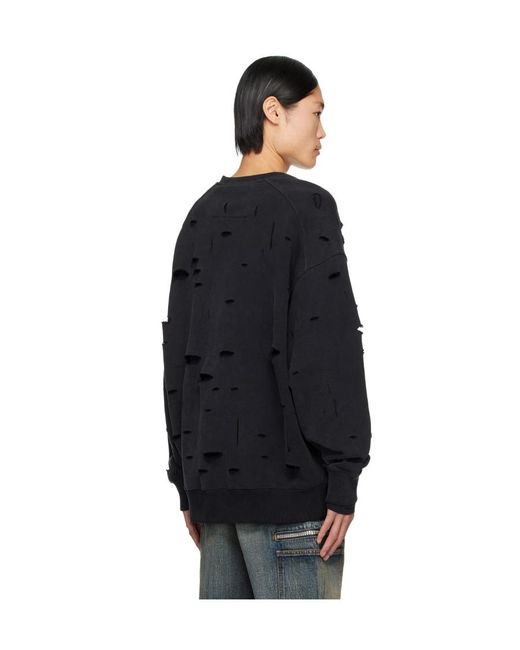 Givenchy Black Logo Printed Crewneck Sweatshirt for men
