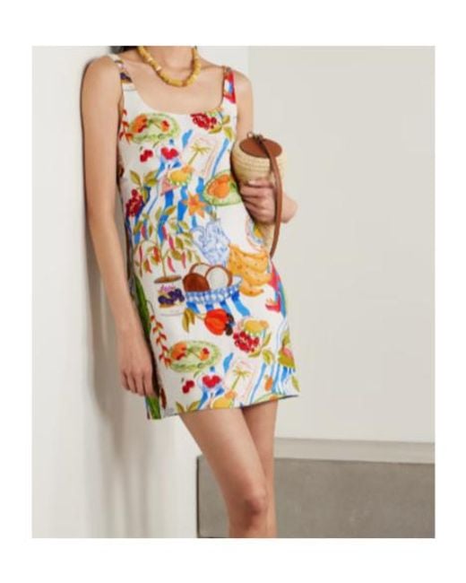 Farm Rio White Patterned Dress