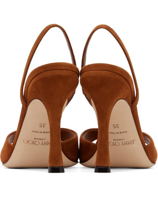 Jimmy Choo Brown Emani 100 High-Heeled Sandals