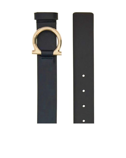 Ferragamo White Ferragamo Gancini Buckle Belt