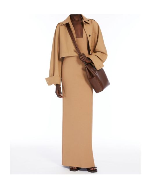 Max Mara Natural Viscose Crepe Skirt