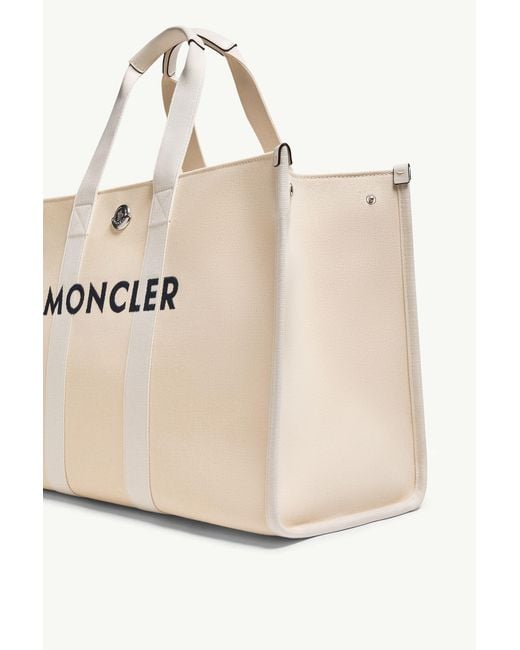 Moncler Natural Logo Printed Tote Bag for men