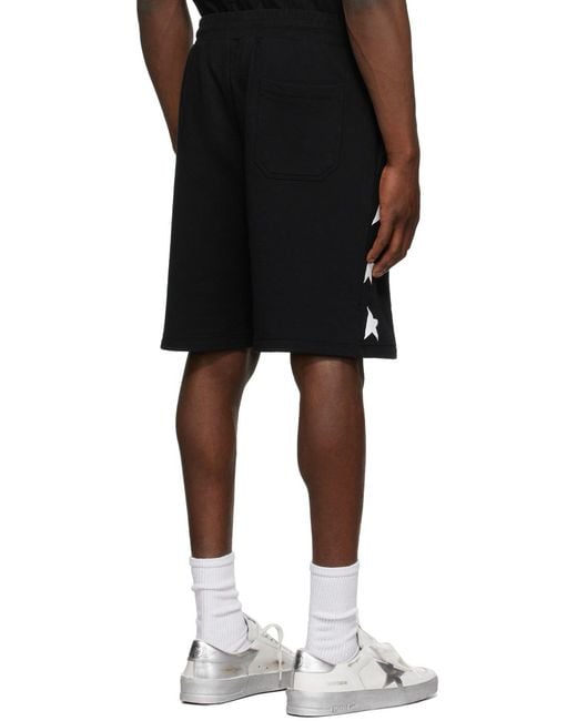 Golden Goose Deluxe Brand Black Star Printed Shorts for men