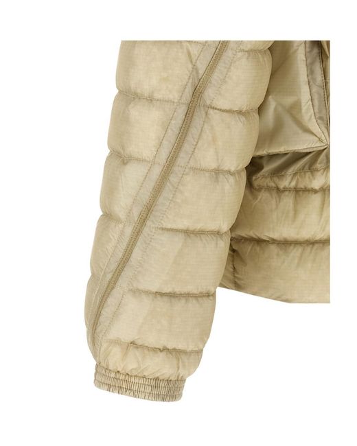 C P Company Natural Long-Sleeve Hooded Padded Jacket for men