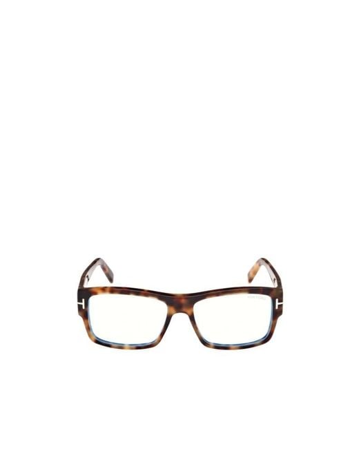 Tom Ford White Eyewear Square Frame Glasses for men