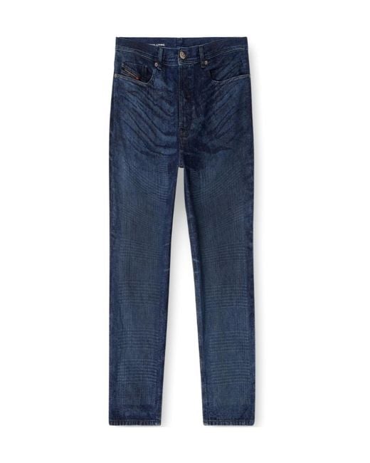 DIESEL Blue 2023 D-Finitive Tapered Leg Jeans for men