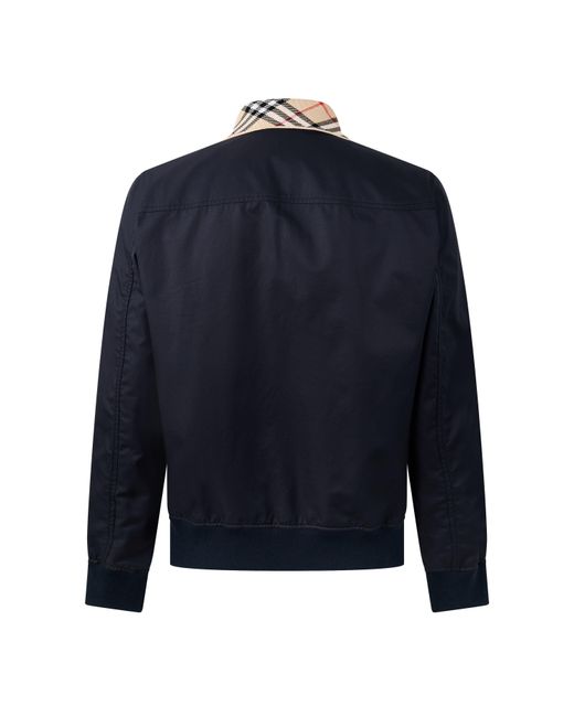 Burberry Blue Zip-Up Bomber Jacket for men