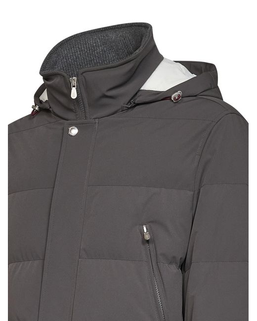 Brunello Cucinelli Gray Winter Jackets for men