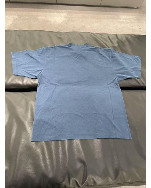 Balenciaga Blue Laurel Classic Medium Fit T-Shirt for men