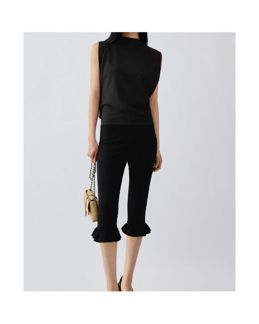 Jacquemus Black Sleeveless Draped Panel Top