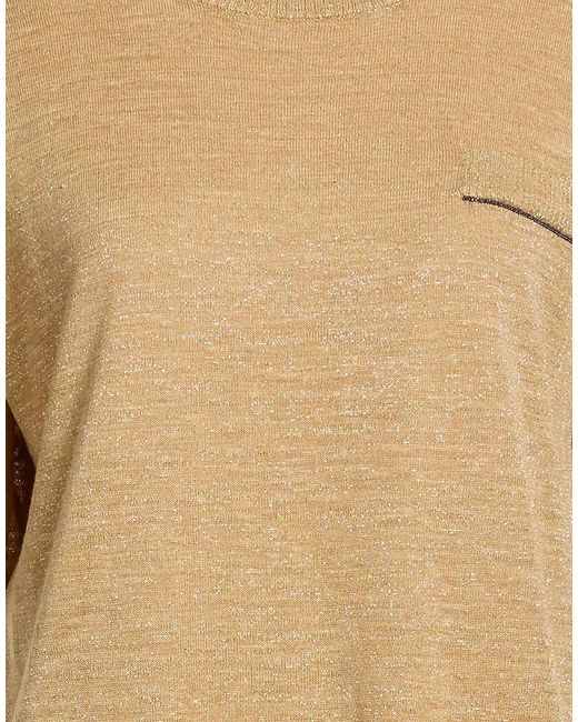Brunello Cucinelli Natural Versatile Metallic-Colored Dress