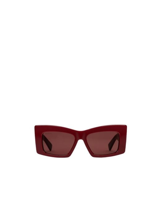 Gucci Purple Eyewear Square Frame Sunglasses