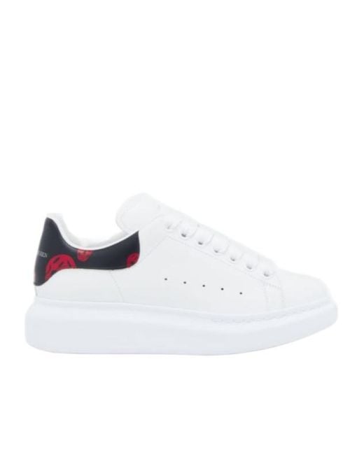 McQueen White Oversized Skull Printed Sneakers
