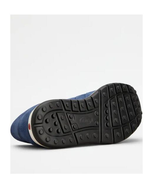 Tod's Blue Dot Suede Lace-Up Sneakers for men