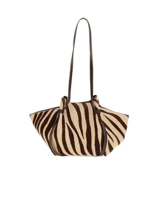 Yuzefi Metallic Zebra Print Shoulder Bag for men