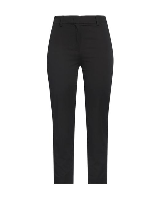 Weekend by Maxmara Black Solid-Color Straight-Leg Pants