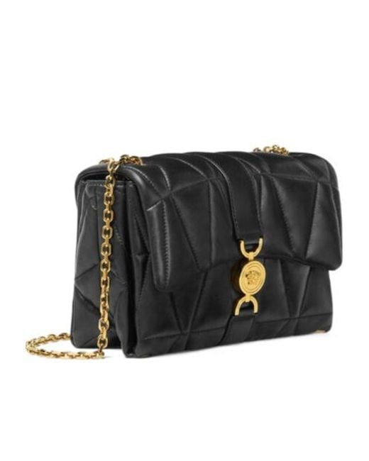 Versace Black Medusa Chain-Linked Shoulder Bag