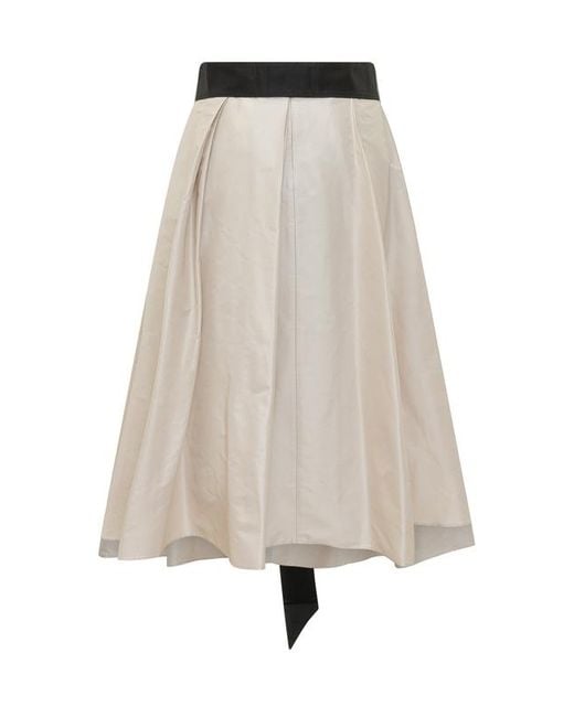 Max Mara Multicolor Midi Skirt With Belt