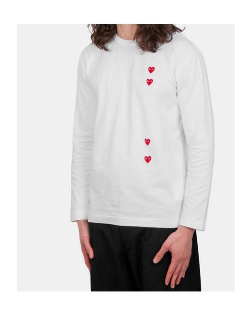 COMME DES GARÇONS PLAY White Crew Neck T-Shirt for men