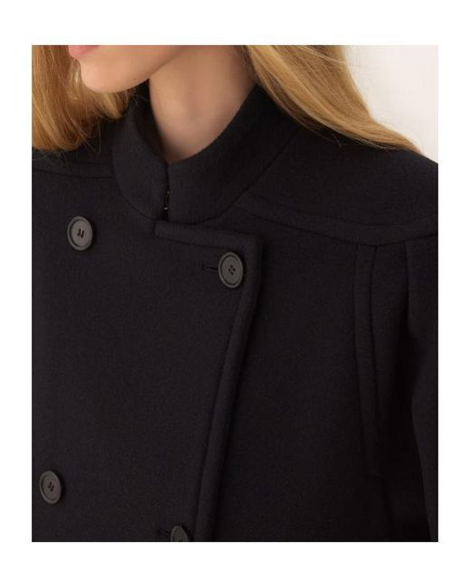 Chloé Blue High-Neck Double-Breasted Coat