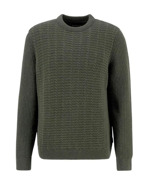 Barbour Green Crew Neck Sweater for men