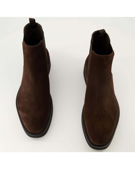 Prada Brown Suede Chelsea Boots for men