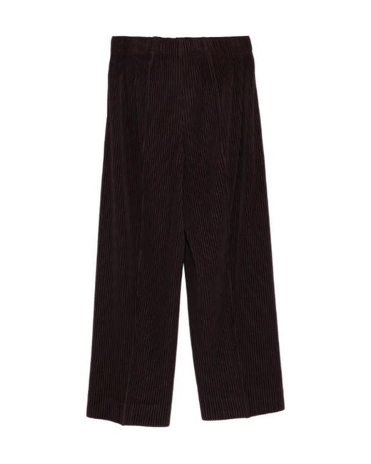 Homme Plissé Issey Miyake Black Pleated-Design Trousers for men
