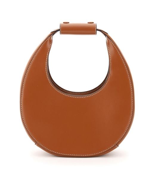 Staud Brown Moon Strapped Mini Shoulder Bag