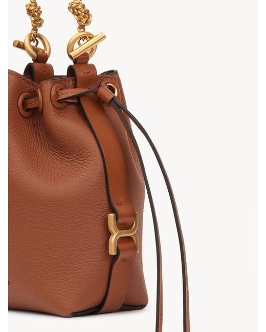 Chloé Brown Chloé Marcie Micro Bucket Bag