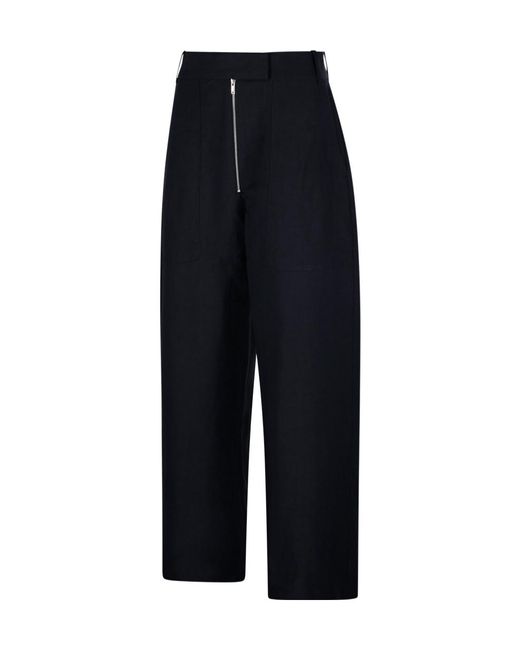 Studio Nicholson Blue Zip-Up Palazzo Trousers