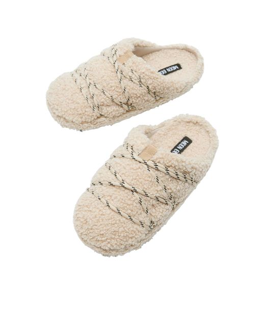 Moon Boot White Brandy Terry Sandals