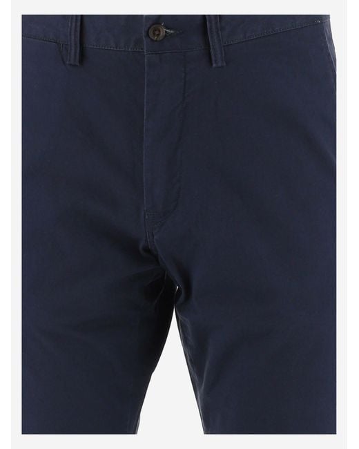 Polo Ralph Lauren Blue Straight Leg Tailored Trousers for men