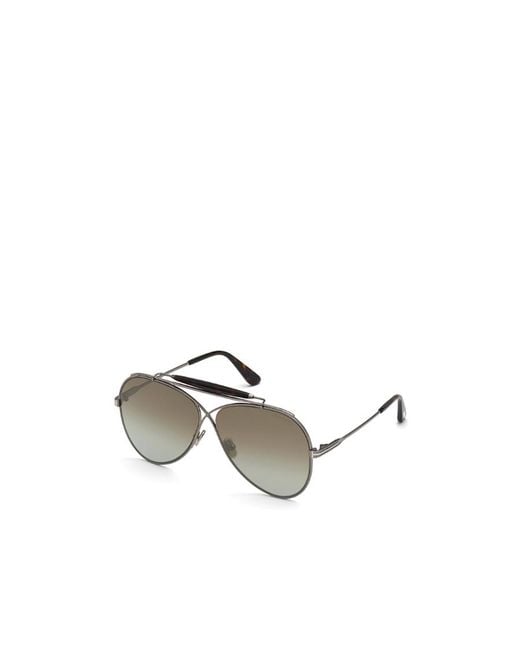 Tom Ford Metallic Eyewear Aviator Frame Sunglasses for men