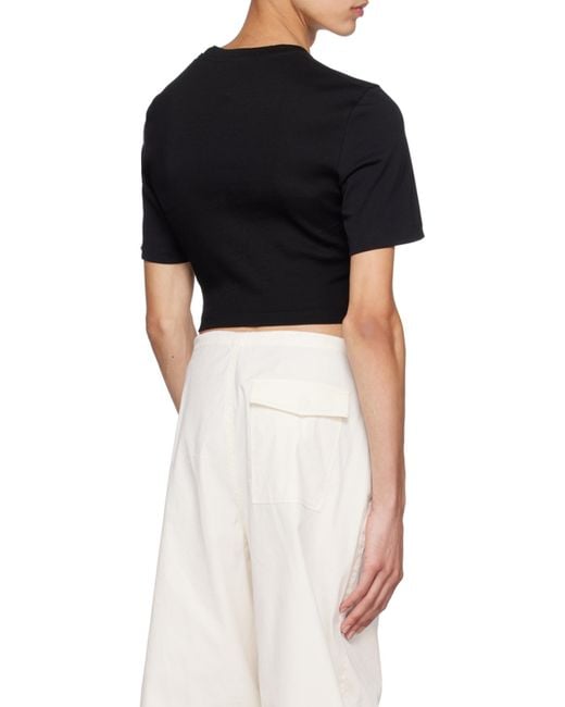 Dion Lee Black Corset Organic Cotton T-Shirt for men