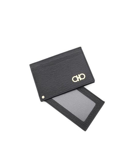 Ferragamo Black Logo Card Bag for men