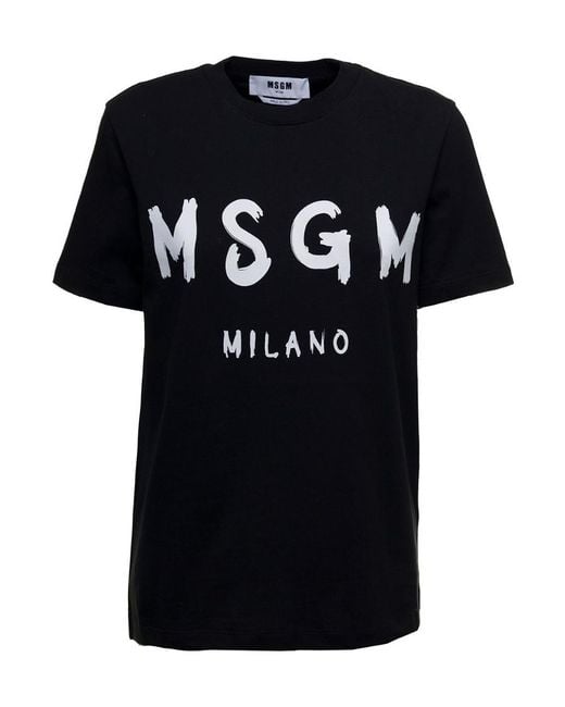 MSGM Black An Open-Necked Shirt