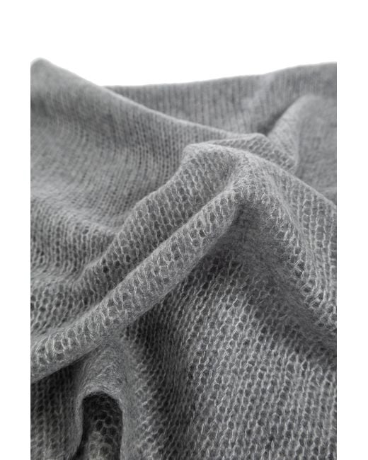 Lisa Yang Gray Ribbed Scarf