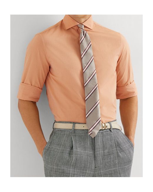 Brunello Cucinelli Pink Button-Up Shirt for men