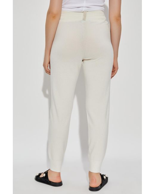 Fabiana Filippi Gray Tapered Drawstring Knitted Jogging Trousers