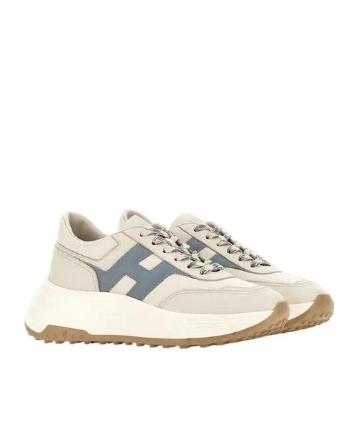 Hogan White Sneaker Hi-Fi Azzurro/Avorio