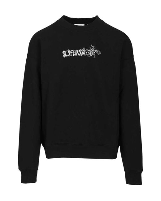 Off-White c/o Virgil Abloh Black Heraldic Arrow Skate Crewneck Sweatshirt for men