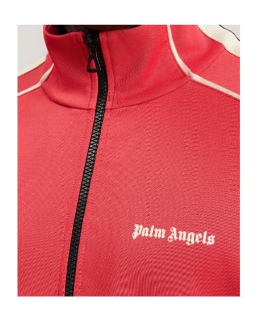 Palm Angels Red Zipped Logo Jacket for men