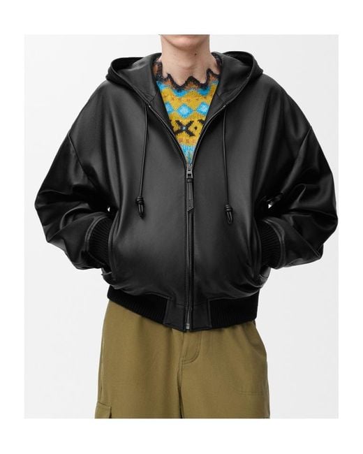 Loewe Black Hooded Jacket for men